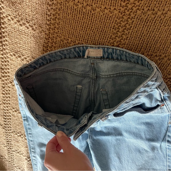 Topshop High Rise Petite Light Blue Mom Jeans - Picture 5 of 9